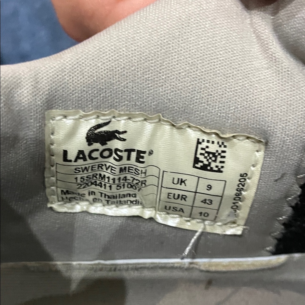 Lacoste Men's Black and Gray Sneakers - Picture 4 of 4
